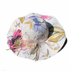 Floral Print Beach Hat